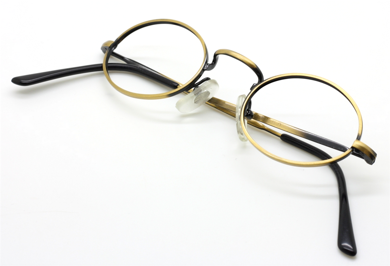 Antique Gold Oval Style Vintage Eyewear By Beuren Eye Sizes 40mm-50mm