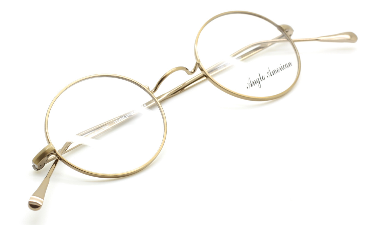 AA 40N GO Round Thin Wire Vintage Style Glasses At www.theoldglassesshop.co.uk