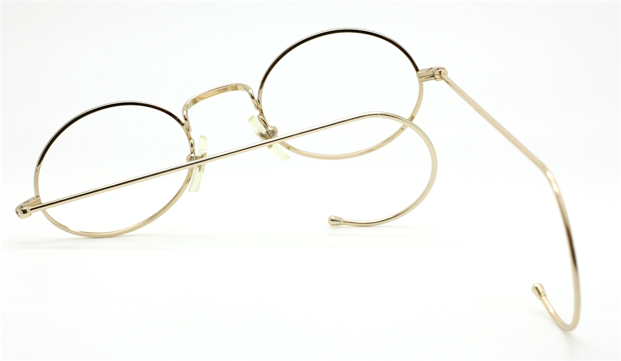 NOW WITH SUNGLASSES CLIP ON! Prescription Oval Shiny Gold Eyewear By Beuren Eye Sizes 40mm-50mm