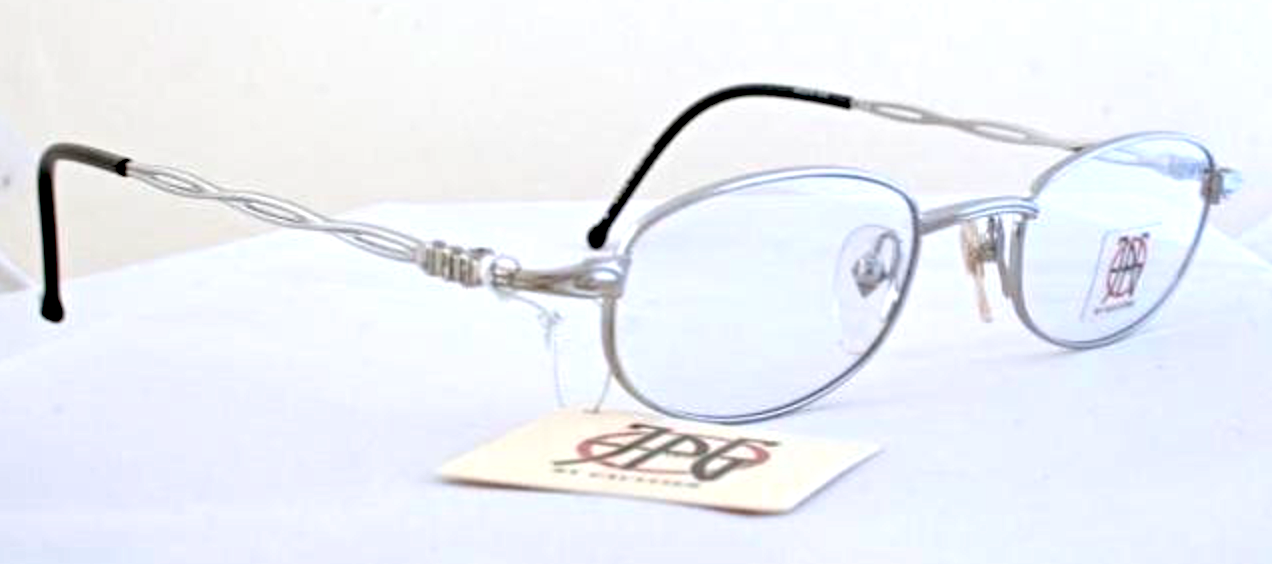 JPG 0005 Shiny Silver Vintage Eyewear By Jean Paul Gaultier Oval Shaped 45mm Eye Size