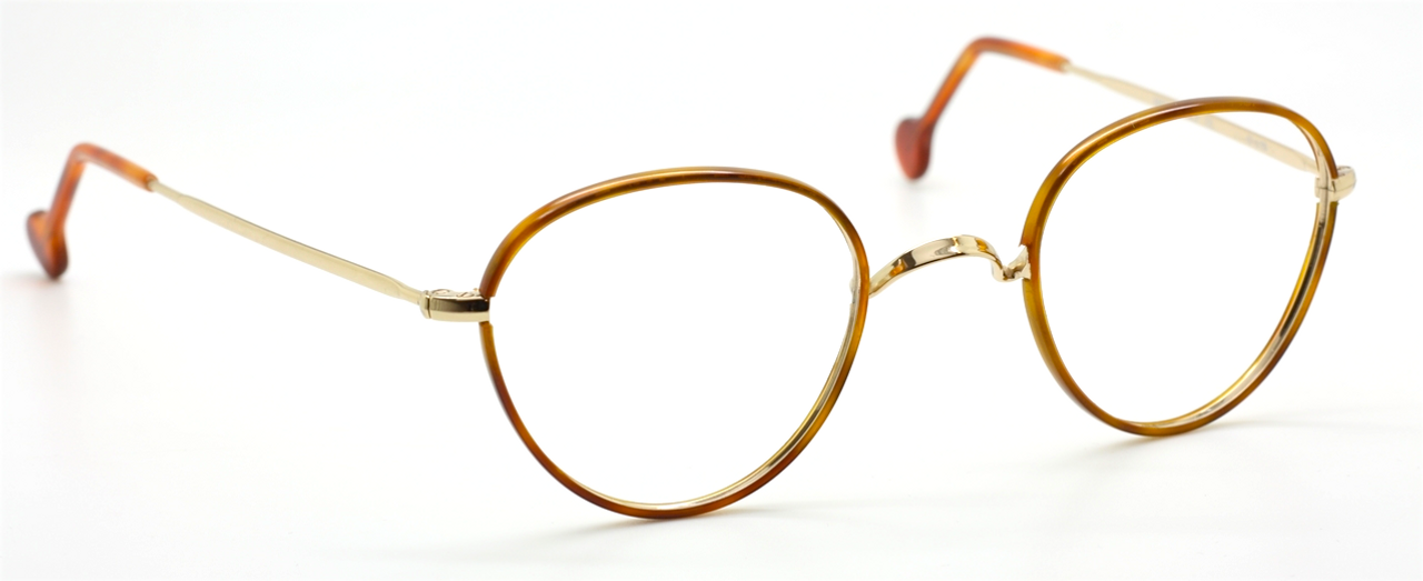 Gold Panto Frames with Demi Blonde Rims from www.theoldglassesshop.com