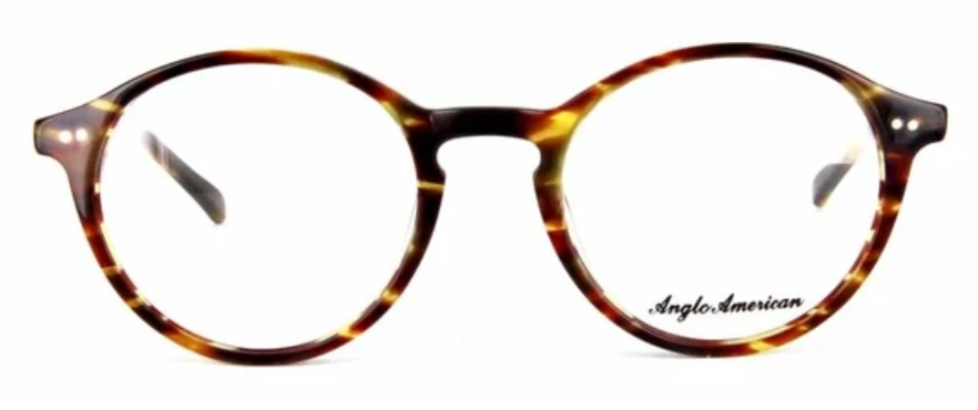 Anglo American 406 SEH Striated Extra Havana Acetate Eyewear At The Old Glasses Shop
