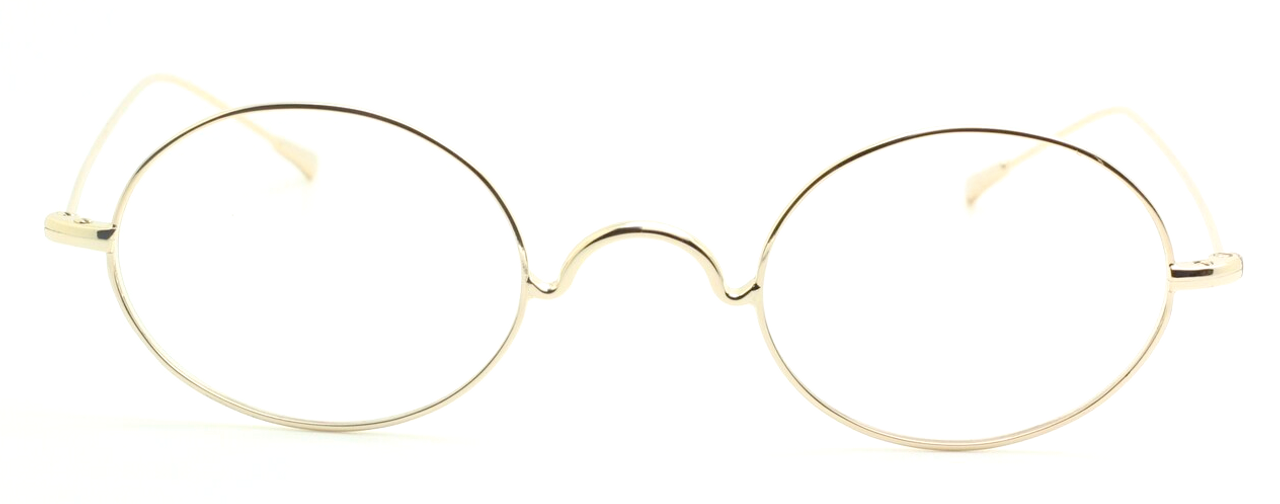 Beuren 71005 Shiny Gold Oval Eyewear With Saddle Bridge At The Old Glasses Shop Ltd