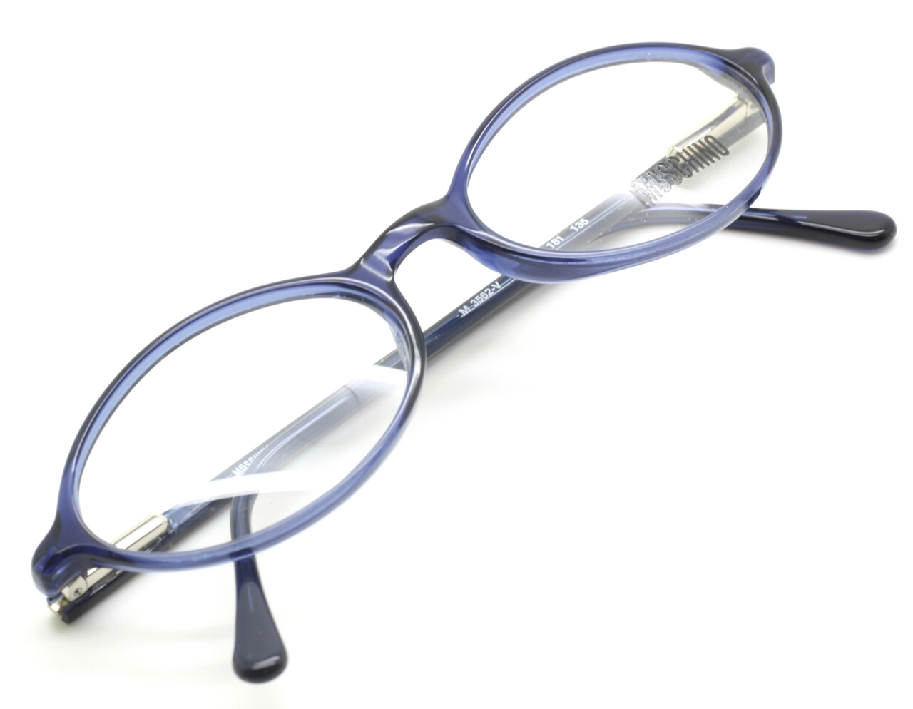 MOSCHINO 3562 Oval Style Lightweight Eyewear In A Lovely Blue Finish