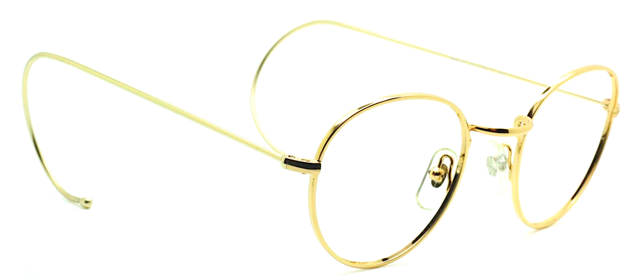 Beuren 1520 Shiny Gold Panto Shaped Eyewear At The Old Glasses Shop Ltd