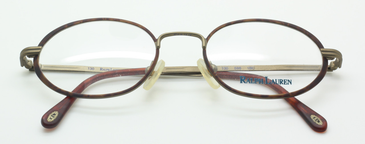 Ralph Lauren 586 Vintage Antique Gold Spectacles With Dark Tortoiseshell Front 47mm Lens