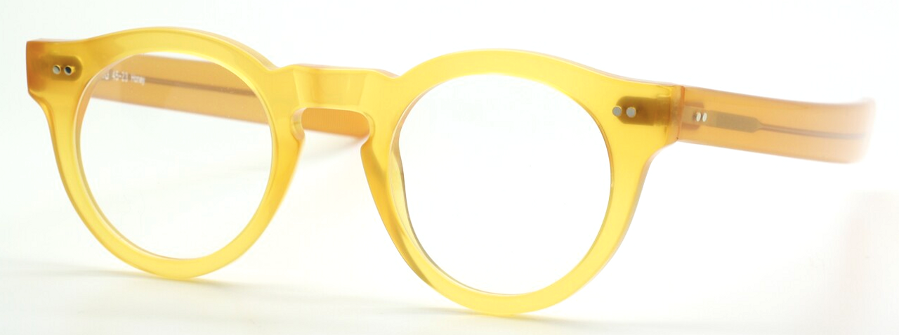 Thick Rimmed Vintage Style Panto Eyewear SWING By Beuren In A Honey Finish