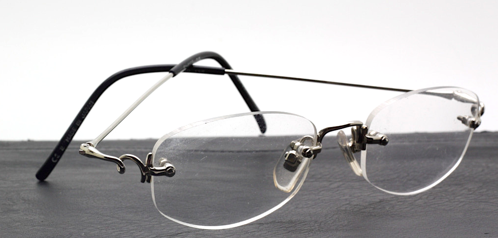 Rimless Oval Designer Glasses By YOHJI YAMAMOTO 8102 In A Silver Finish 47mm Eyesize