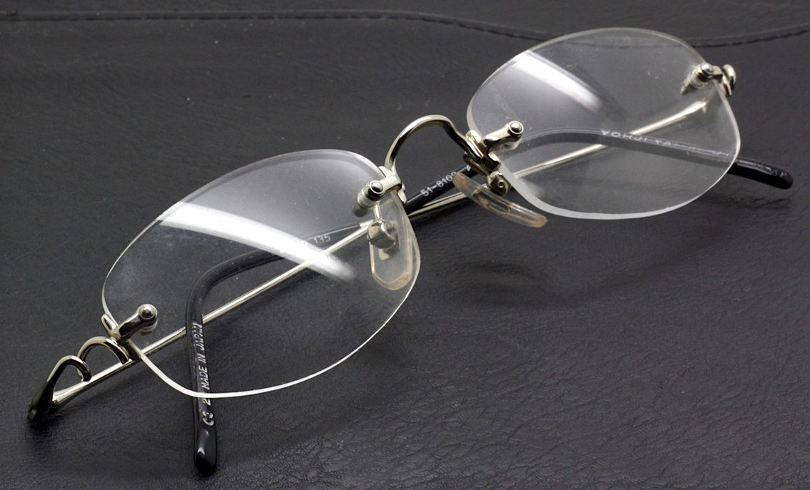 Rimless Oval Designer Glasses By YOHJI YAMAMOTO 8102 In A Silver Finish 47mm Eyesize