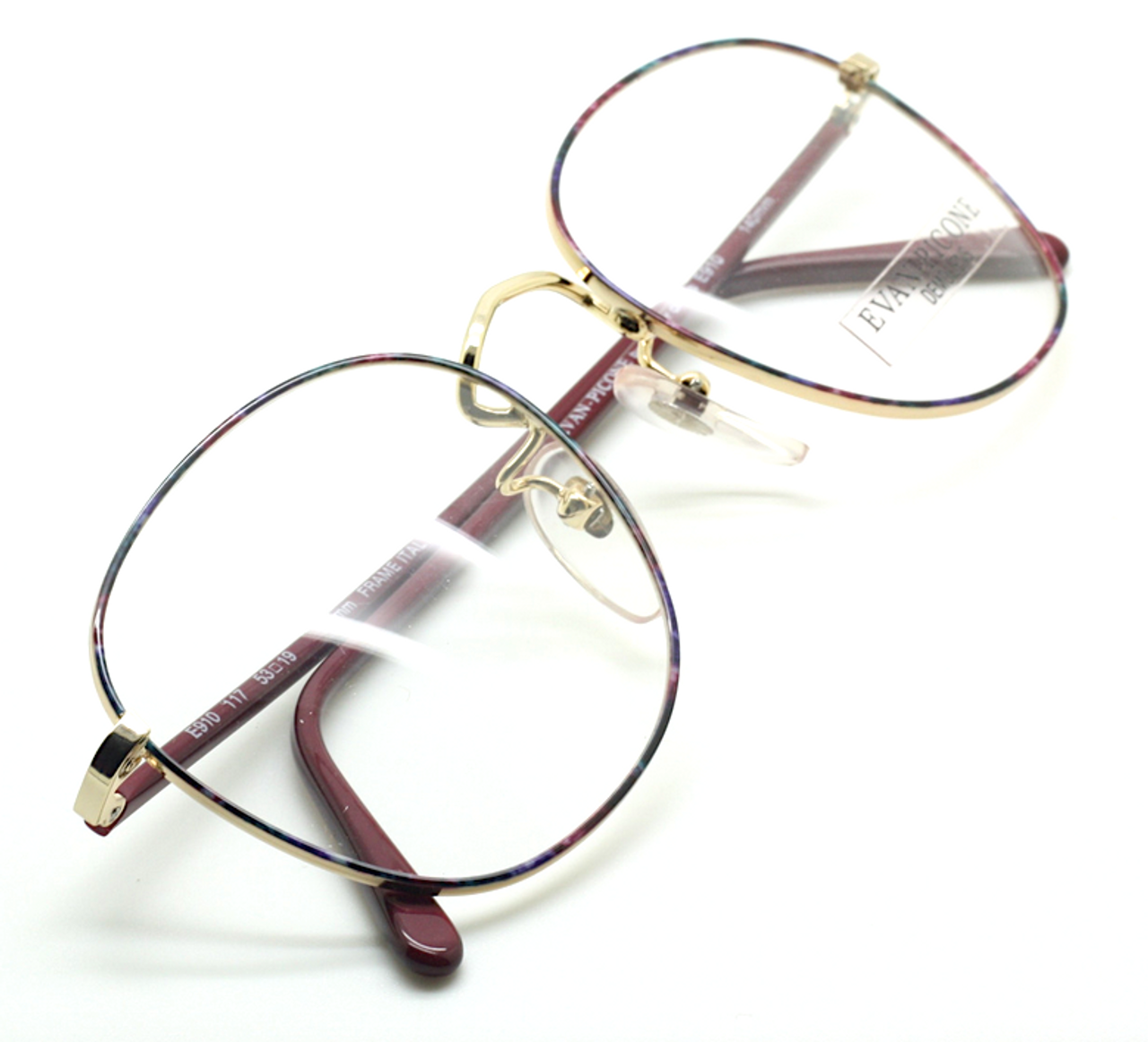 Square Style Vintage Glasses By Evan Picone In Multicoloured Finish Model E910