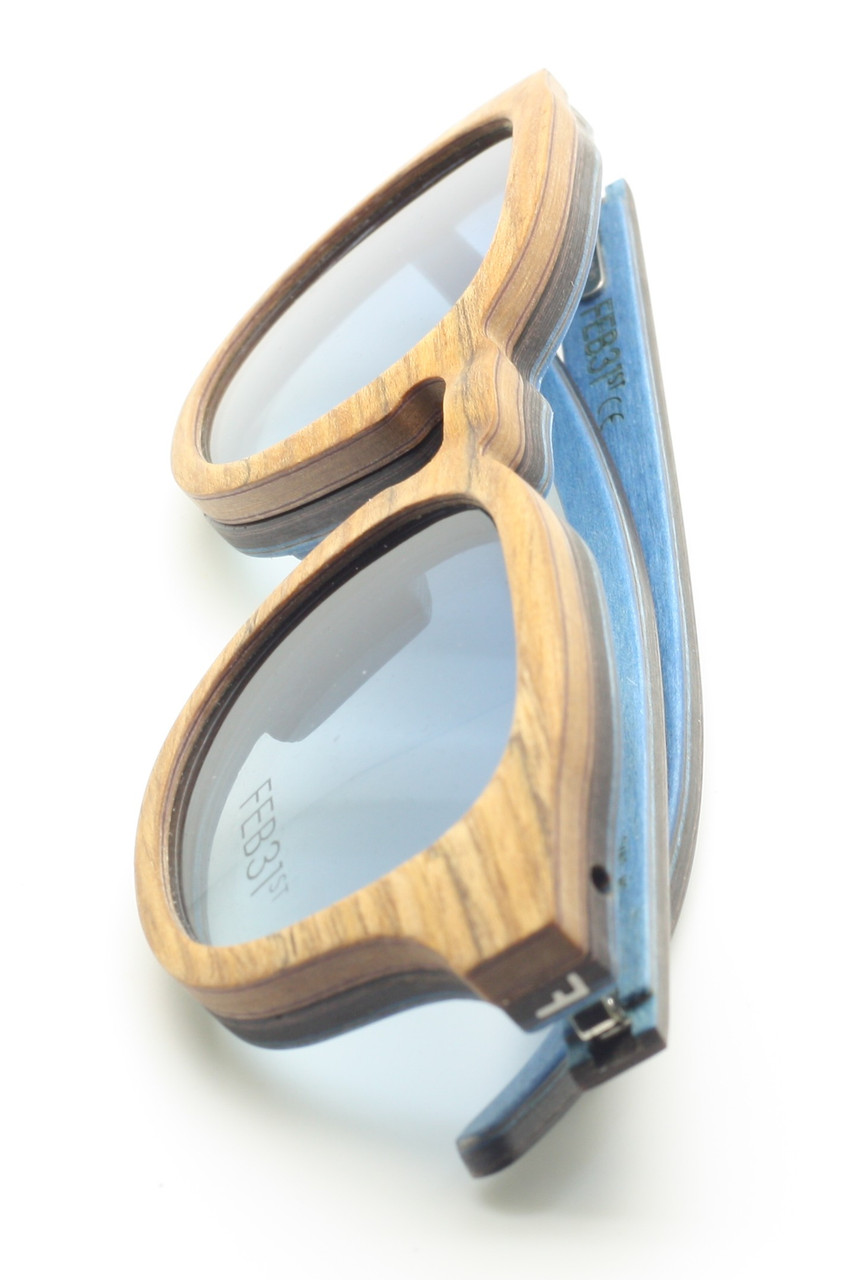 FEB 31st HandMade To Order In Italy Wooden Glasses Model GIANO With Matching Magnetic Sunclip