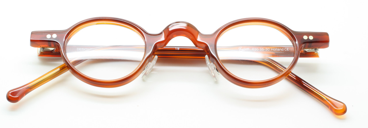 Small Style Eyewear By Frame Holland 630 Hand Made Preciosa Light Brown Acetate Glasses 35mm JUST ADDED!