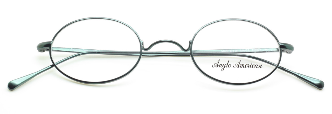 Anglo American 41N Warwick Bridge Oval Style Glasses In A Metallic Bottle Green Finish 45mm Lens Size