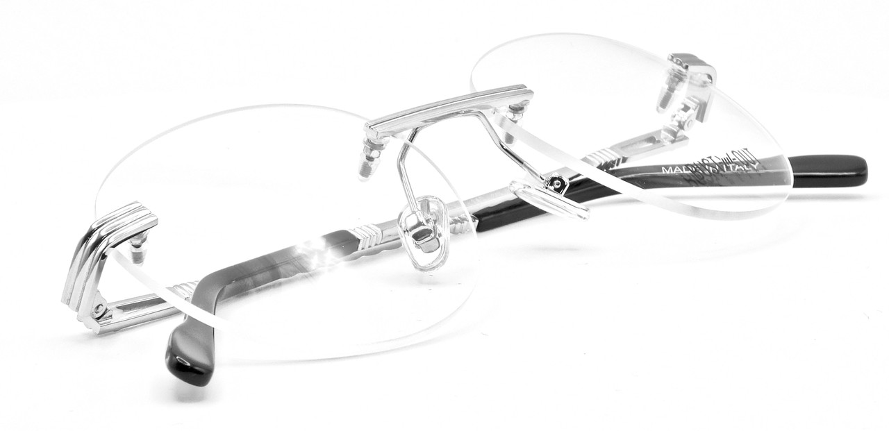 Wonderful rimless glasses by Bust Out Eyewear made in Italy