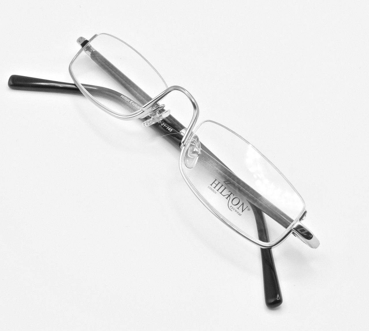 Reading Glasses in Shiny Silver Finish Hilton Exclusive 101 Eyewear 50mm Lens Size