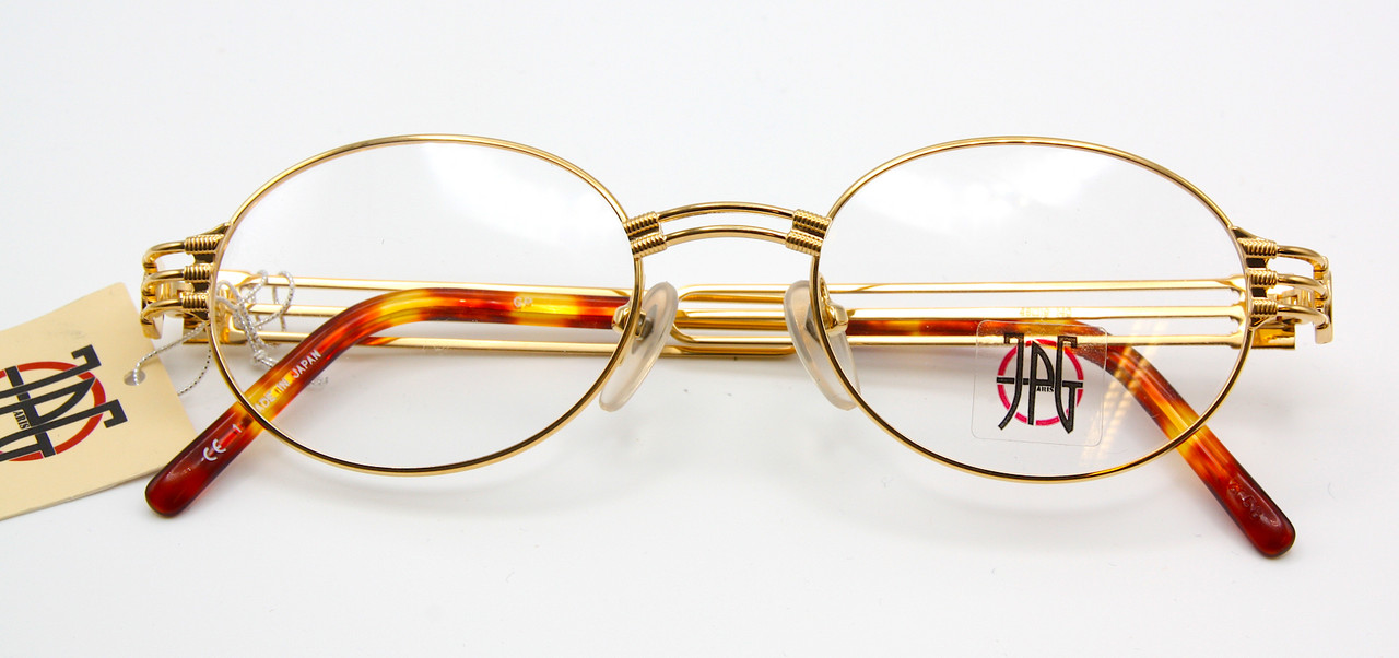 Wonderful Vintage JPG 57-5107 Oval Shaped Gold Plated Designer Glasses 48mm Lens Size