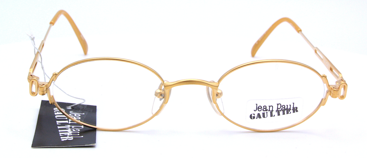 Oval matt gold glasses by designer Jean Paul Gaultier at www.theoldglassesshop.co.uk