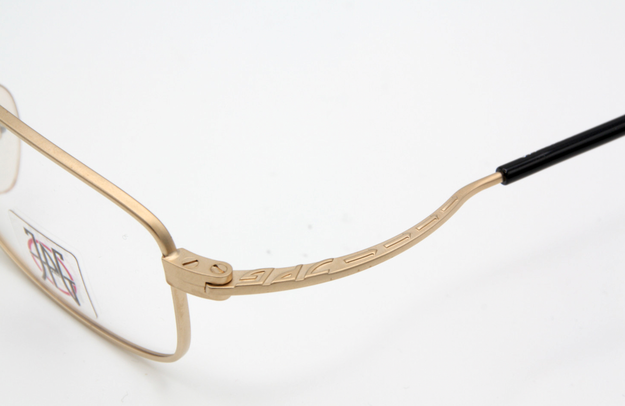 Vintage Rectangular Eyewear By Jean Paul Gaultier 57-7104 Designer Matt Gold Glasses 48mm/50mm Eye Size