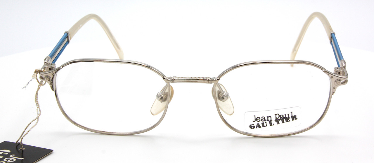 Rectangular vintage glasses with spring detail to the arms at www.theoldglassesshop.co.uk