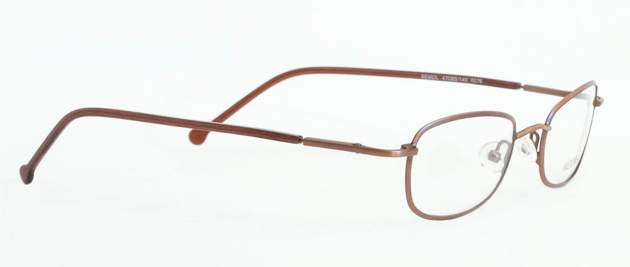 KOOKAI BEMOL K076 Classic Rectangular Metal Designer Prescription Glasses In A Bronze Finish