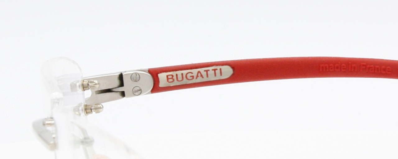 Vintage Bugatti 465 Rectangular Rimless Spectacles New & Unworn With a 57mm Lens Size