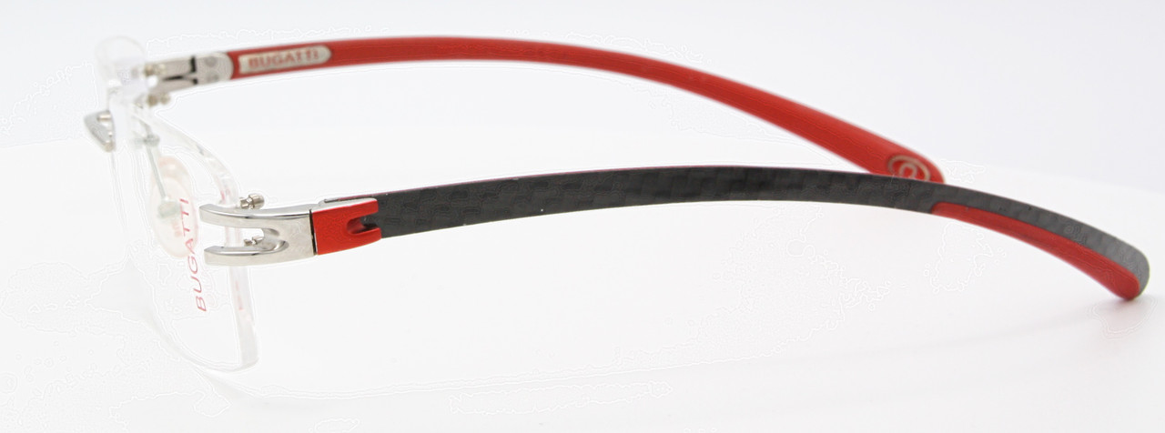 Vintage Bugatti 465 Rectangular Rimless Spectacles New & Unworn With a 57mm Lens Size