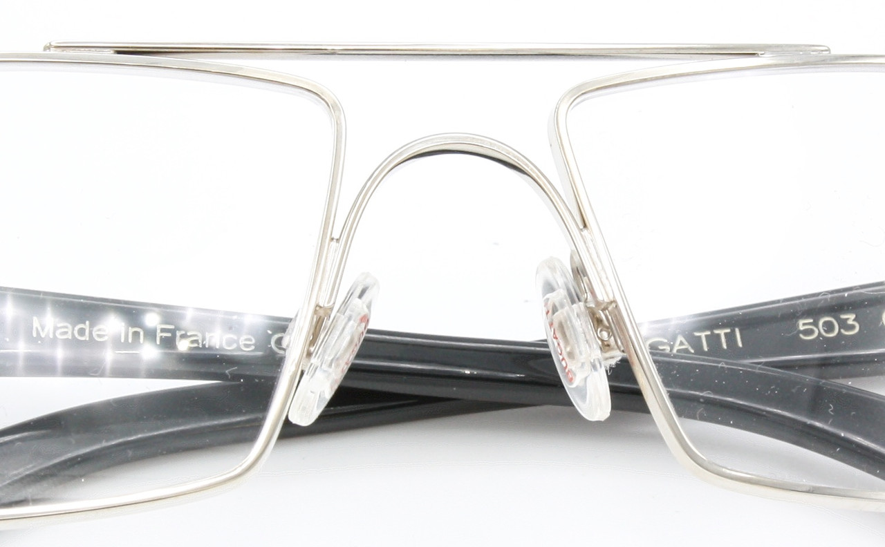 Vintage Bugatti 503 Shallow Aviator Glasses In A Silver Finish 55mm Eyesize