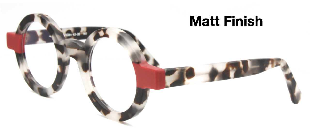 Round Eyewear Tortoiseshell Effect Schnuchel 4030 Red Hand Made In Germany 37mm or 43mm Lens Size