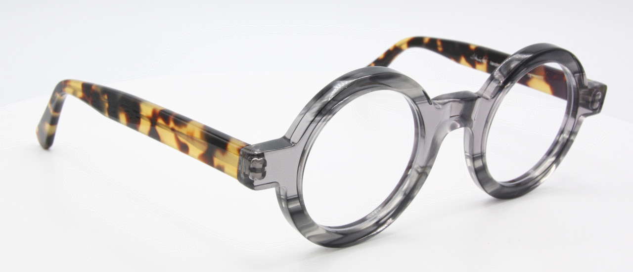 Two Tone Eyewear By Schnuchel 4030 Vintage Style True Round Grey And Tortoiseshell Effect Glasses 37mm & 43mm Lens Sizes
