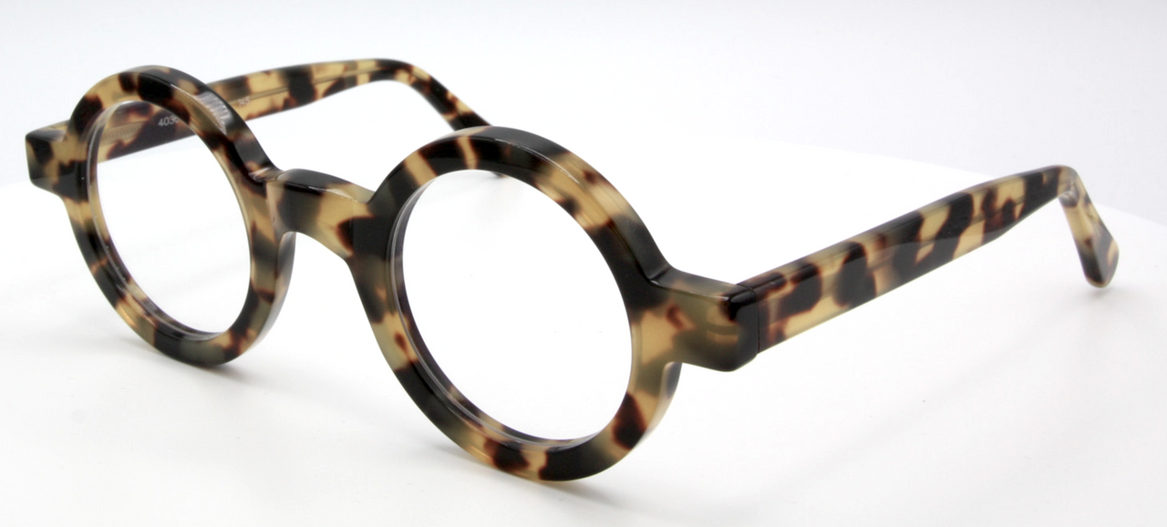 Schnuchel 4030 true round thick rimmed spectacles in tortoiseshell effect finish at The Old Glasses Shop Ltd