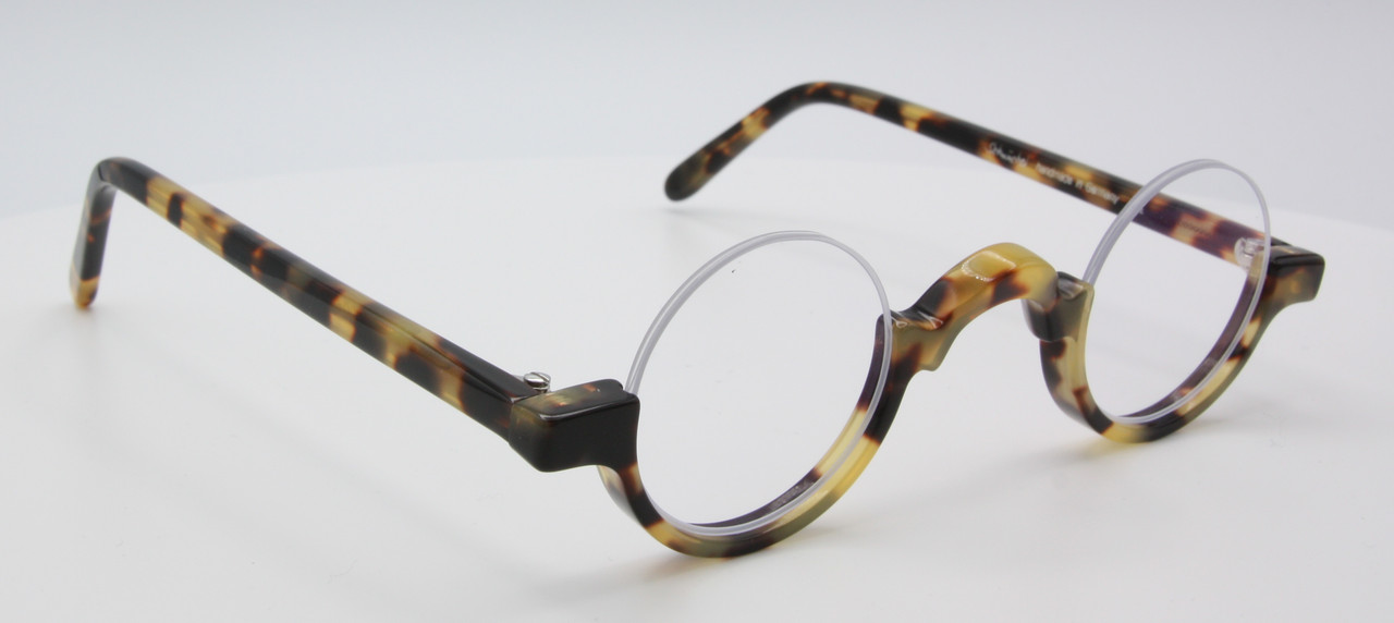 Half Rim Hand Made Reading Glasses By Schnuchel 3604 Tortoiseshell Effect Spectacles 34mm Eye Size