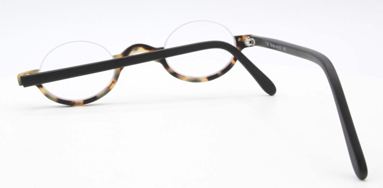 Reading Glasses Handmade By Schnuchel 138 Lower Half Oval Matt Tortoiseshell Effect Spectacles 40mm Eye Size