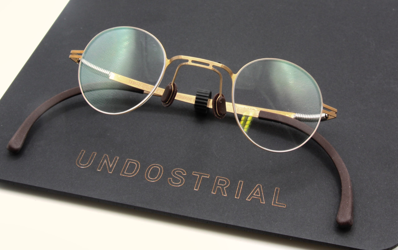 Small Panto Shaped Stainless Steel Spectacles By Undostrial At The Old Glasses Shop Ltd