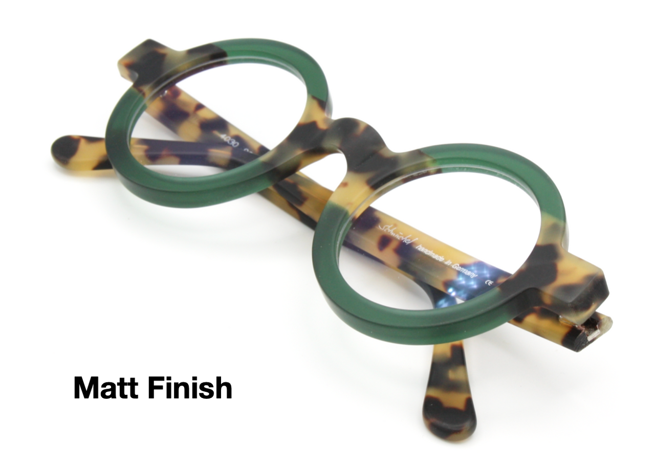 Unique True Round Schnuchel 4030 Vintage Design Eyewear In A Green & Tortoiseshell Effect Finish 37mm/43mm Lens Sizes