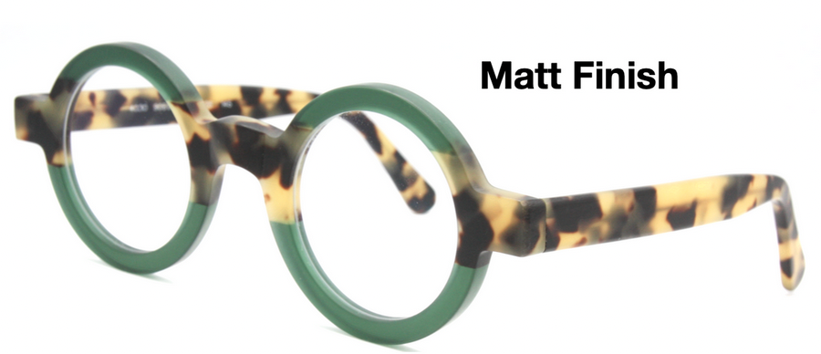 Wonderful True Round Glasses By Schnuchel 4030 Vintage Design Eyewear In A Green & Tortoiseshell Effect 37mm/43mm With Sun Clip
