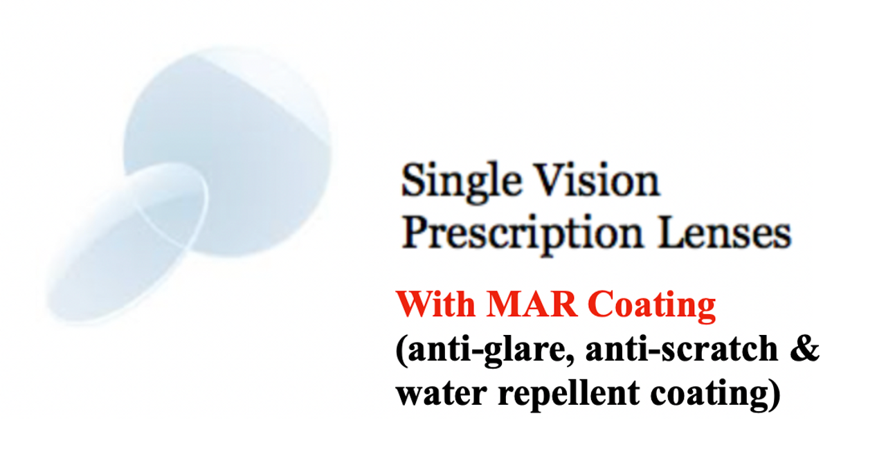 Single vision prescription lenses with MAR Coating just £74 from The Old Glasses Shop Ltd