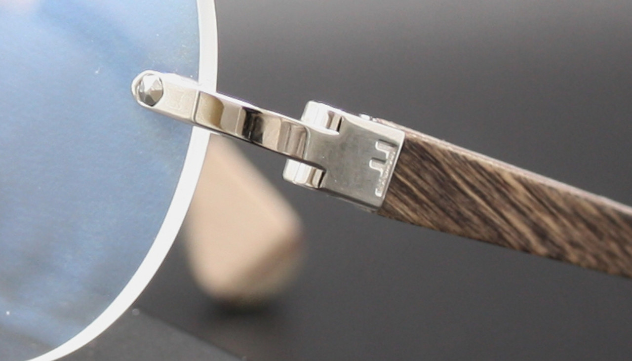 La Dolce Vita : Rimless Silver True Round Eyewear Hand Made To Order In Italy by FEB31st Model SIMONA