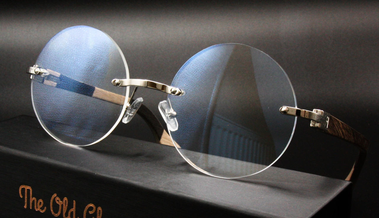 La Dolce Vita : Rimless Silver True Round Eyewear Hand Made To Order In Italy by FEB31st Model SIMONA