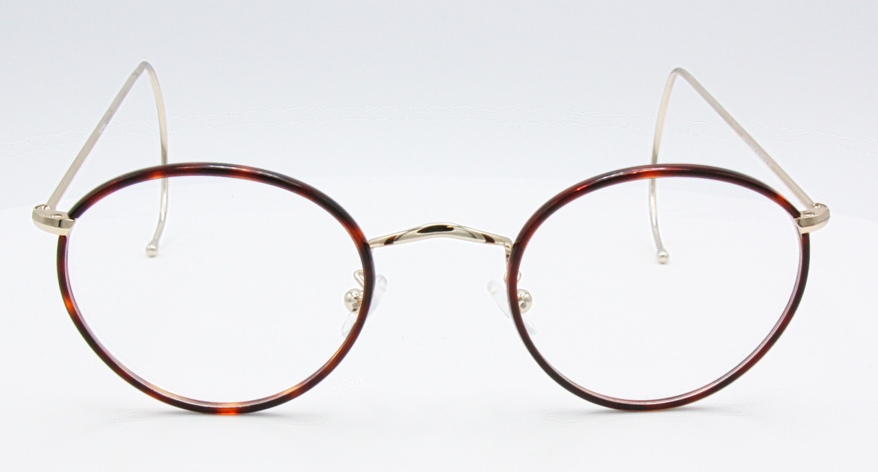 NHS style prescription glasses in gold and chestnut in varying eye sizes at www.theoldglassesshop.co.uk