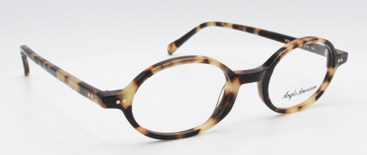 Anglo American 401 Oval Shaped Prescription Glasses In A Japanese Havana Finish