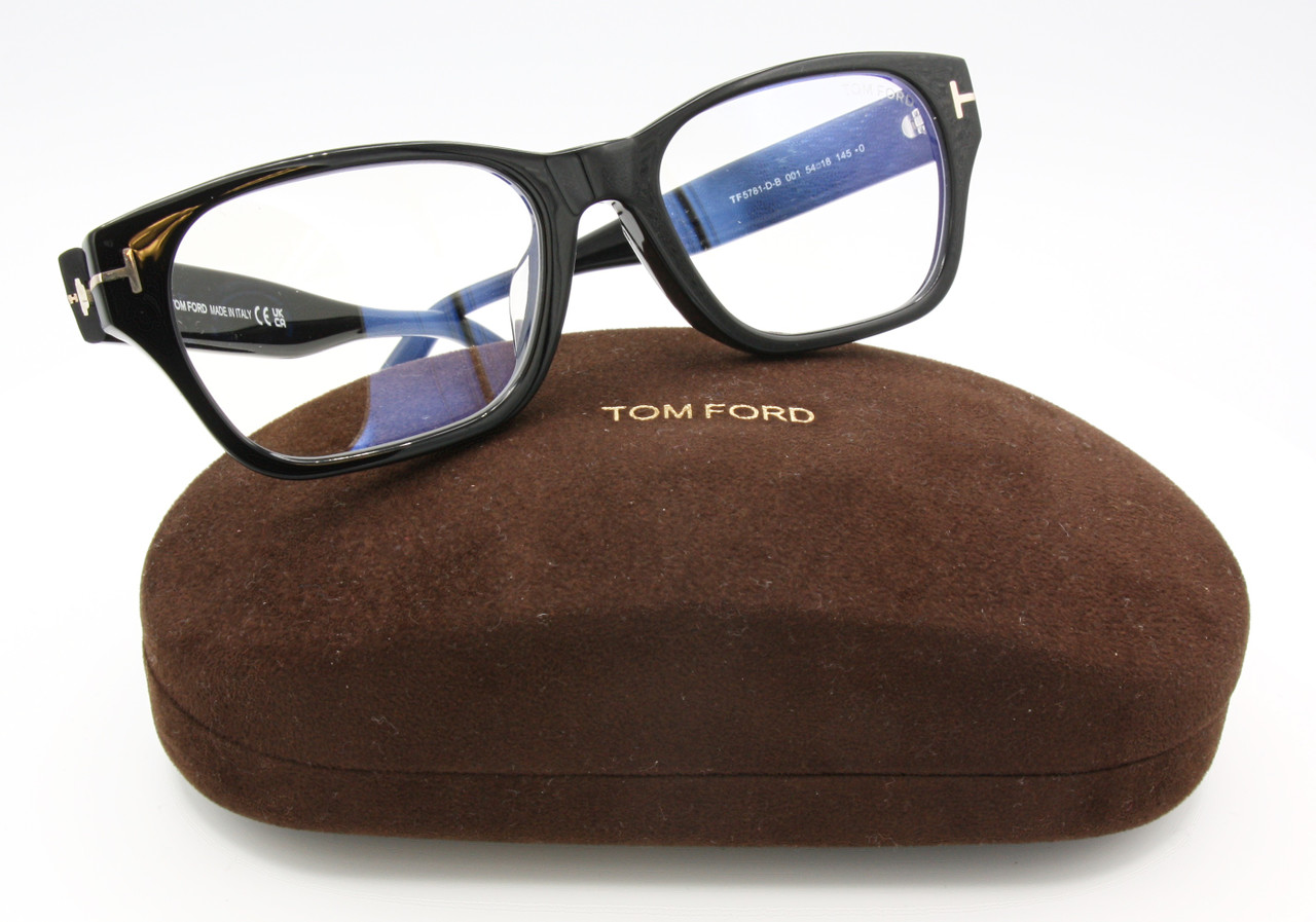 Rectangular Tom Ford 5781 Eyeglasses In A Black Acetate Finish  54mm Eye Size