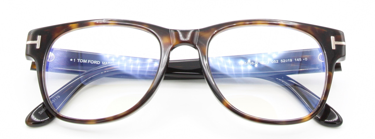 Tortoiseshell Effect Glasses By Tom Ford 5898 Acetate Eyewear 52mm Lens Size