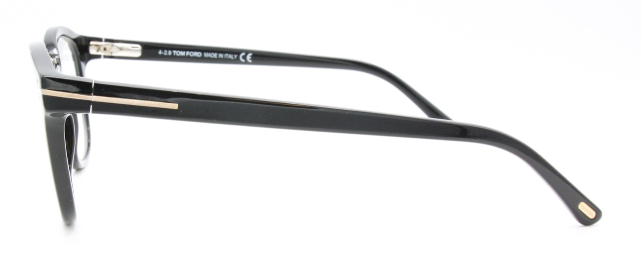 Square Style Prescription Glasses By Tom Ford 5532 In A Black Acetate Finish 49mm Eye Size