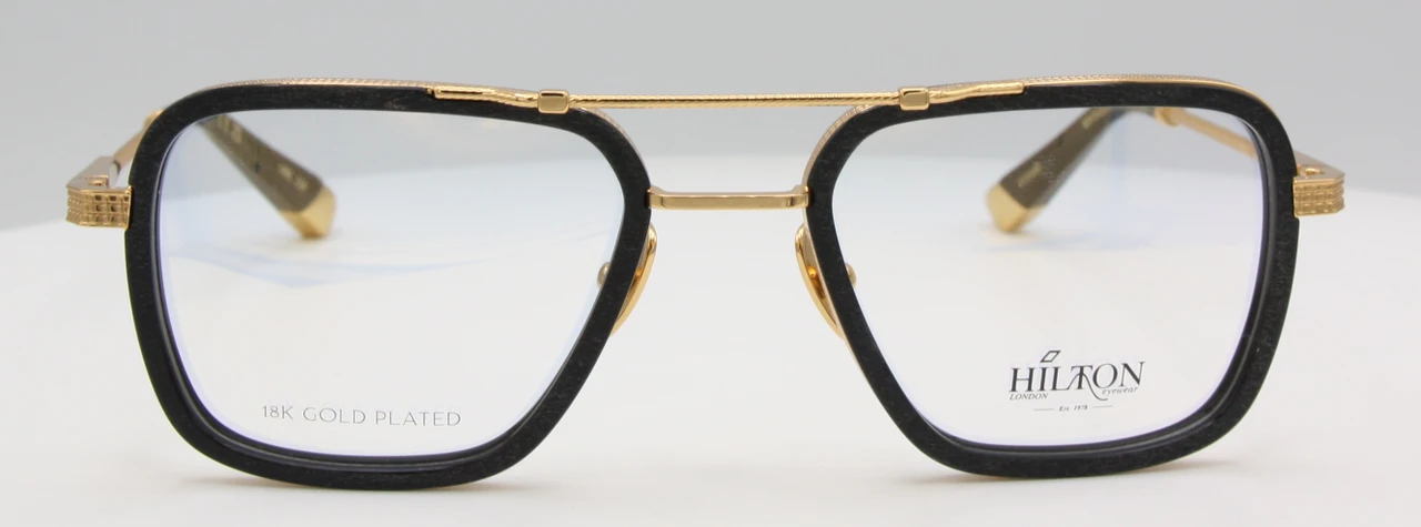 18kt gold plated luxury eyeglasses by Hilton Exclusive