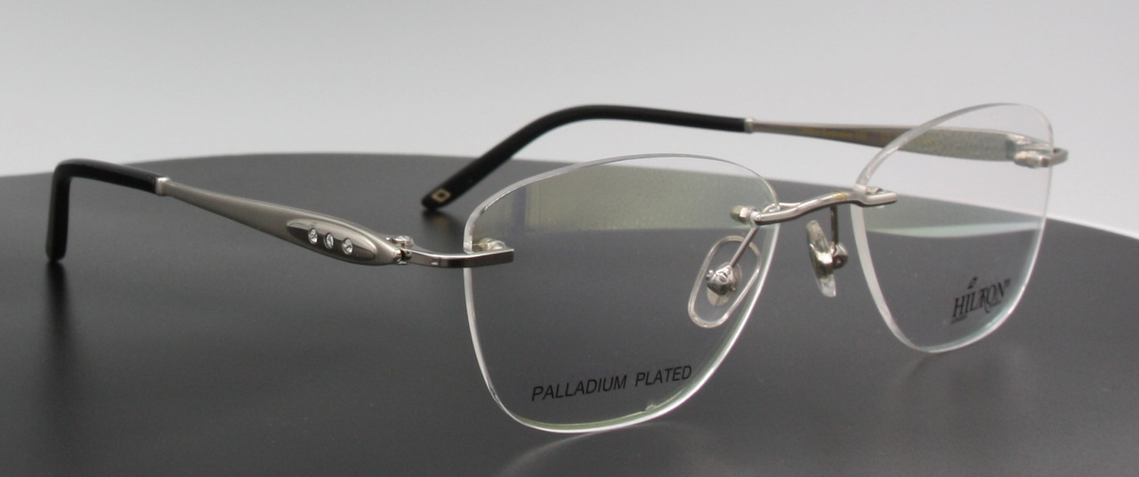 Hilton Exclusive 152 C3 lightweight rimless spectacles at The Old Glasses Shop Ltd