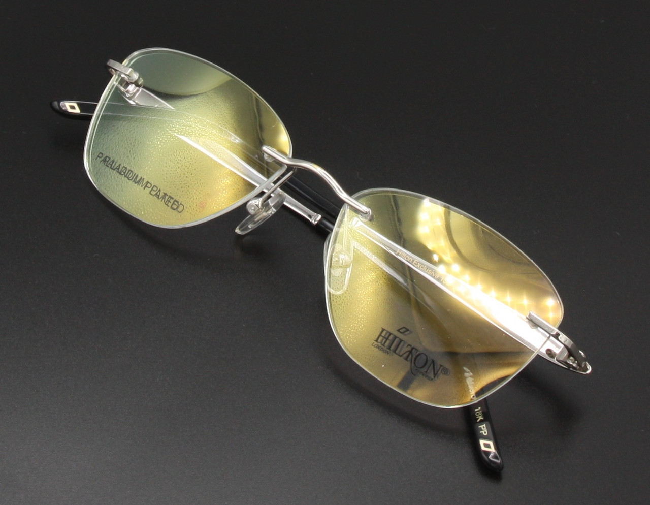 18kt palladium plated rimless glasses by Hilton London