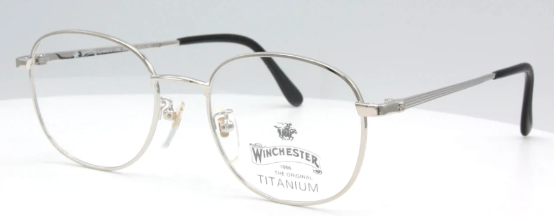 Winchester Titan-4 titanium eyewear in a silver finish at The Old Glasses Shop.