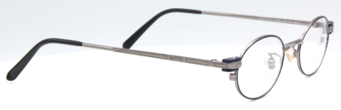 Lightweight Oval Winchester Glasses Old Style Y/24 Black & Pewter Eyewear 44mm Eye Size