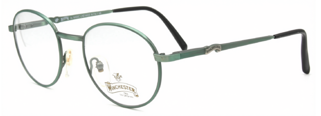 Winchester DIXIE matt green metal eyewear at The Old Glasses Shop