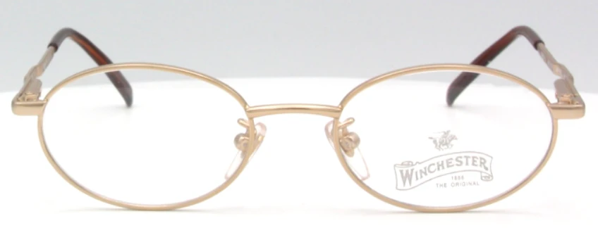 Small oval eyewear Winchester WM0111 in a matt gold finish at The Old Glasses Shop